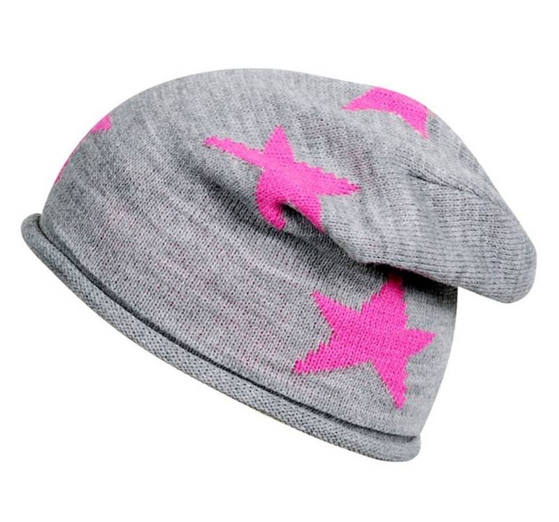 Fiebig Beanie Fiebig Mädchen Beanie Mütze mit Rollrand Sterne (Mütze) von Fiebig