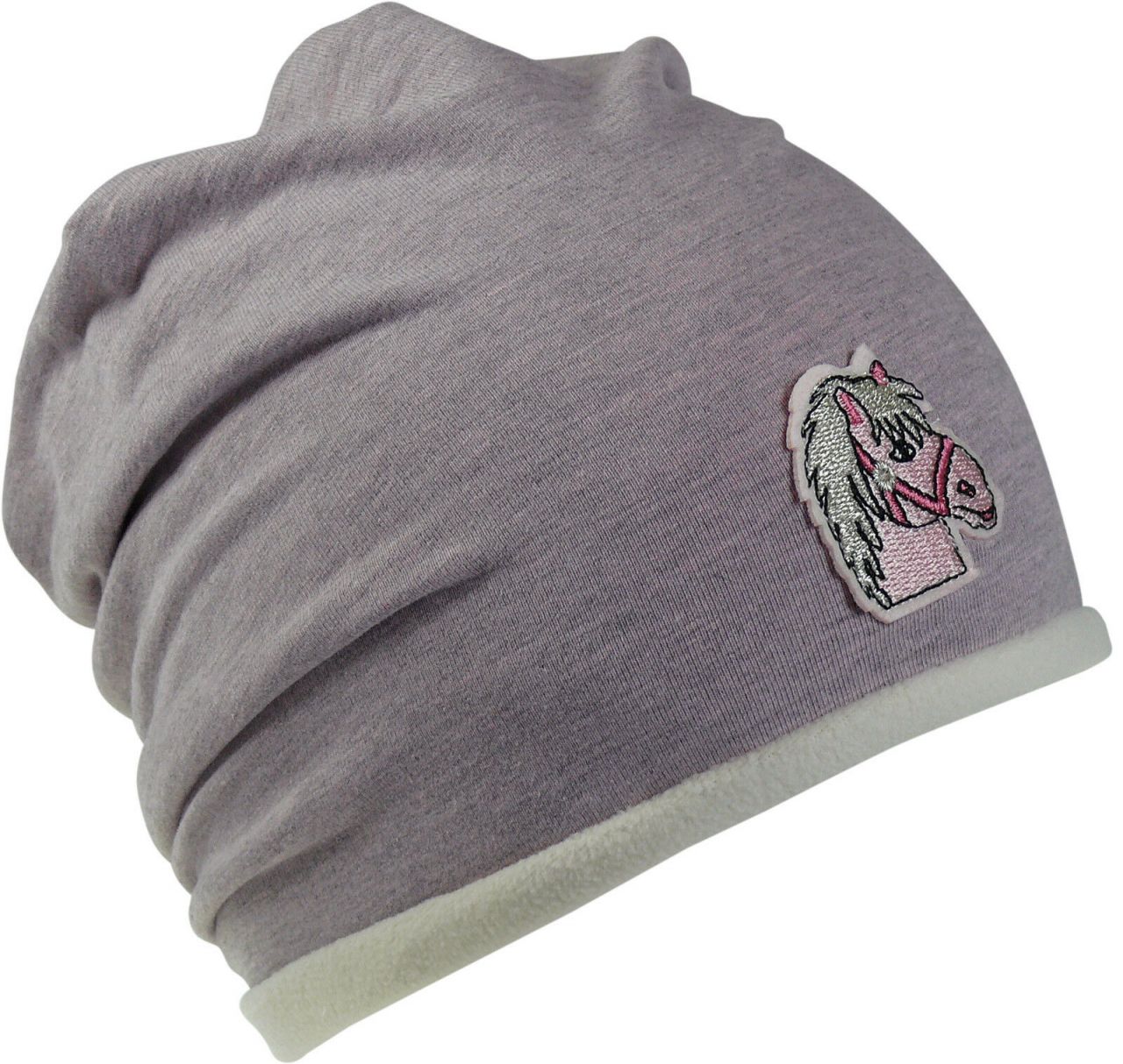 Fiebig Beanie Mütze Mädchen malve Pferd von Fiebig