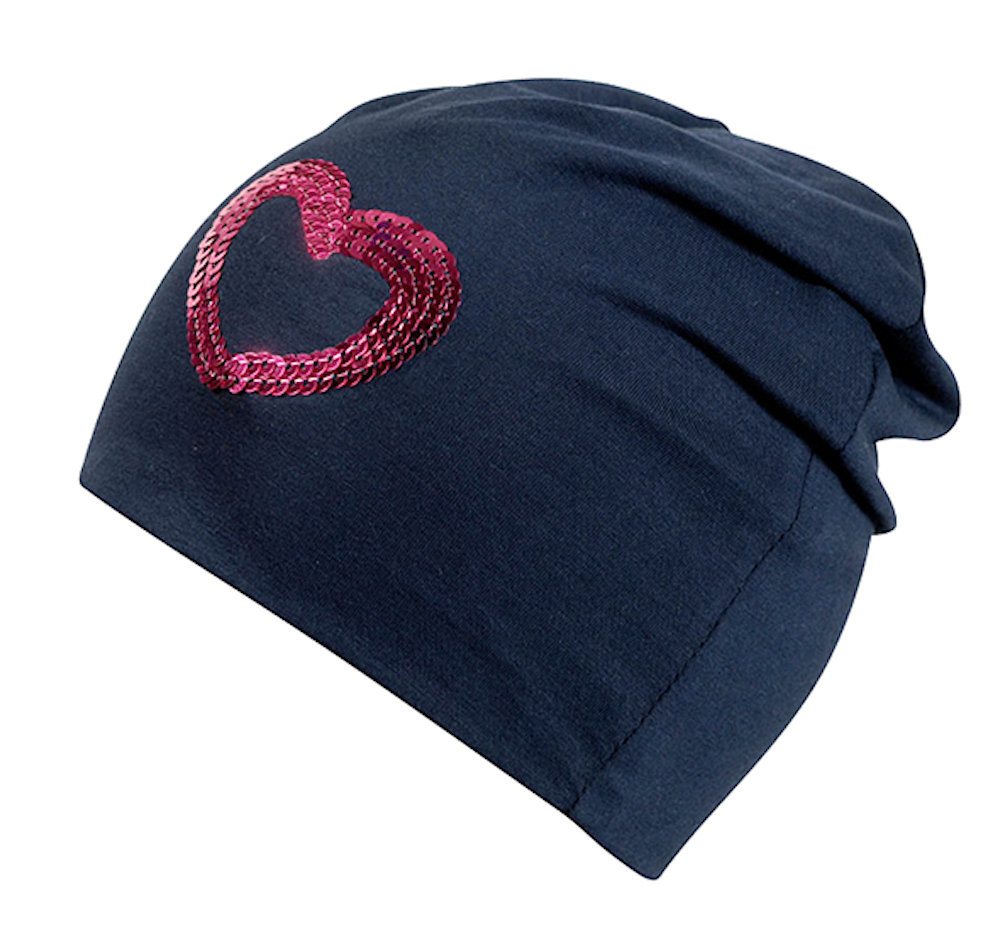 Fiebig Jerseymütze Fiebig Mädchen Jerseymütze Mütze unit Pailletten Herz navy blau (kein Set) von Fiebig