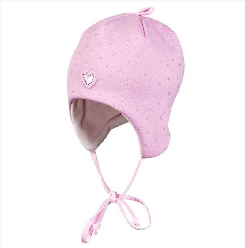 Fiebig Ohrenmütze Fiebig Bindemütze Herz, Mütze innen m Fleecefutter rosa (nein) von Fiebig