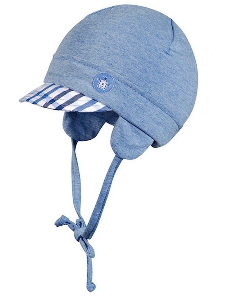 Fiebig Ohrenmütze Fiebig Bindemütze Jungen Mütze mit Schirm jeansblau (Mütze) von Fiebig