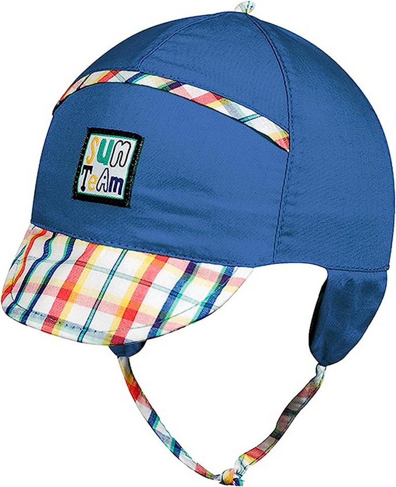 Fiebig Ohrenmütze Fiebig Jungen Sommer Mütze Bindemütze Schildmütze (83274) jeansblau von Fiebig