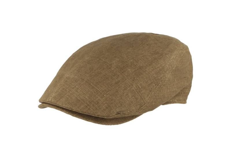Fiebig Schiebermütze Unifarbene sommerliche Leinen Flatcap von Fiebig
