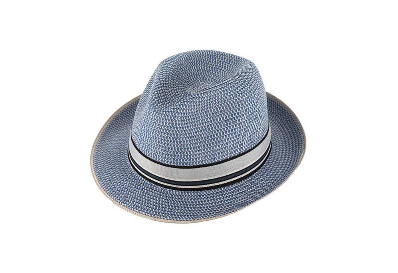 Fiebig Sonnenhut Papierhut Fedora melange gestreiftes Band von Fiebig