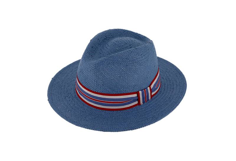 Fiebig Sonnenhut Papierhut Traveller uni mit gestreiftem Ripsband von Fiebig