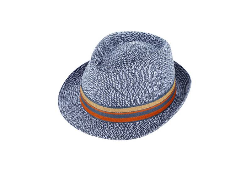 Fiebig Sonnenhut Papierhut Trilby melange mit gestreiftem Ripsband von Fiebig