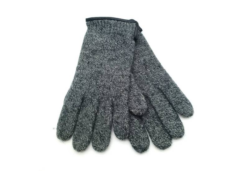 Fiebig Strickhandschuhe Herren - Walkhandschuh anthrazit von Fiebig