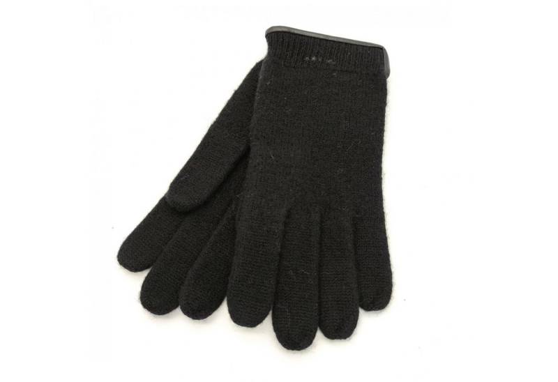Fiebig Strickhandschuhe Herren - Walkhandschuh schwarz von Fiebig