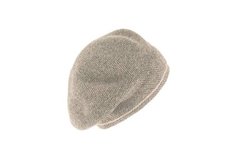 Fiebig Strickmütze Melierte Baskenmütze mit Wollanteil von Fiebig