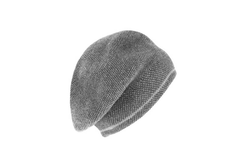 Fiebig Strickmütze Melierte Baskenmütze mit Wollanteil von Fiebig