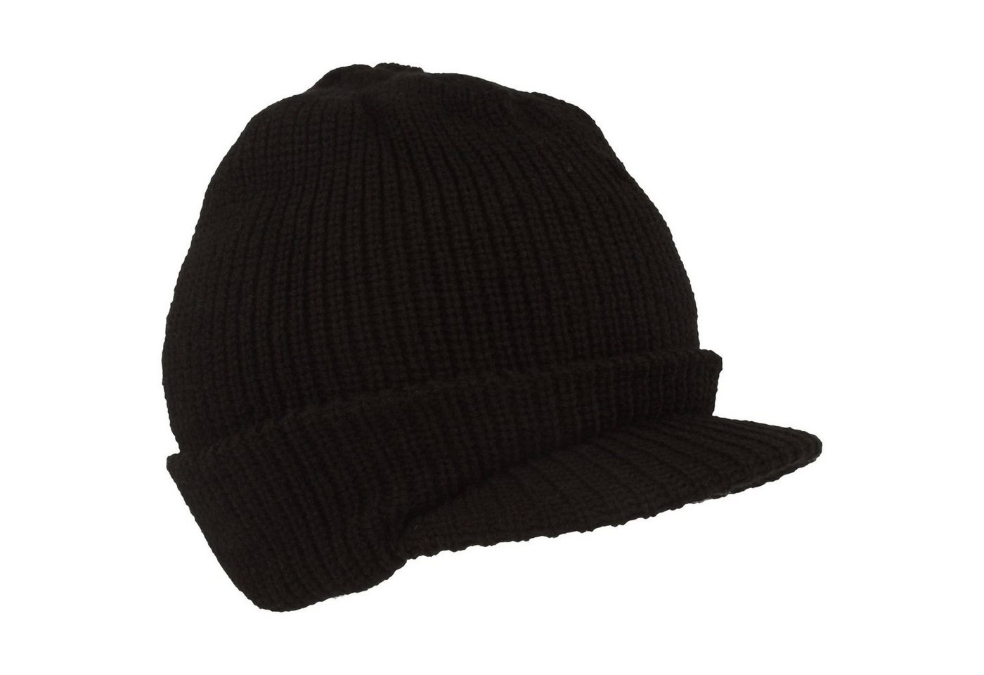 Fiebig Strickmütze Schild-Strickmütze mit Rippen-Design von Fiebig