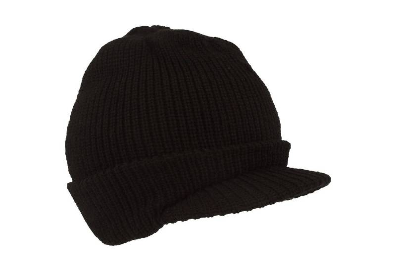 Fiebig Strickmütze Schild-Strickmütze mit Rippen-Design von Fiebig