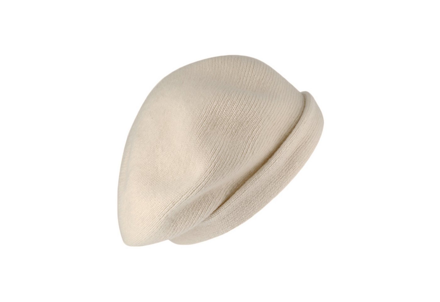 Fiebig Strickmütze Weiche Strickbaske aus Lammwolle unifarben für Damen von Fiebig