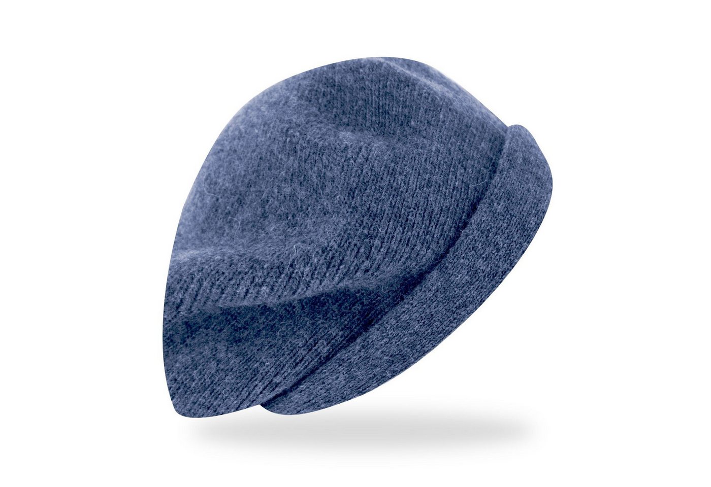 Fiebig Strickmütze Weiche Strickbaske aus Lammwolle unifarben für Damen von Fiebig