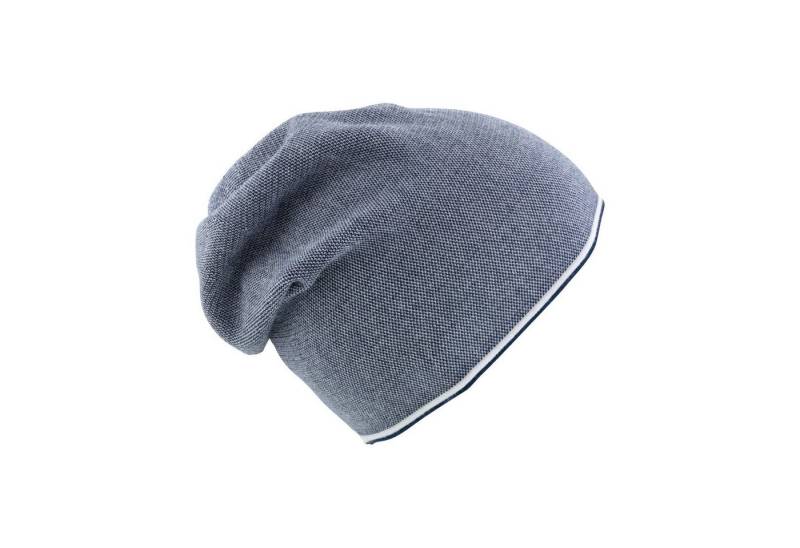 Fiebig Strickmütze Leichte Strick-Beanie zweifarbig meliert von Fiebig