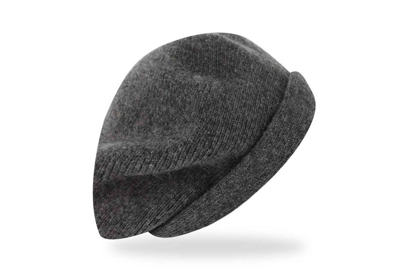 Fiebig Strickmütze Weiche Strickbaske aus Lammwolle unifarben für Damen von Fiebig