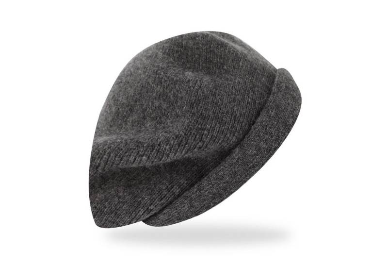 Fiebig Strickmütze Weiche Strickbaske aus Lammwolle unifarben für Damen von Fiebig