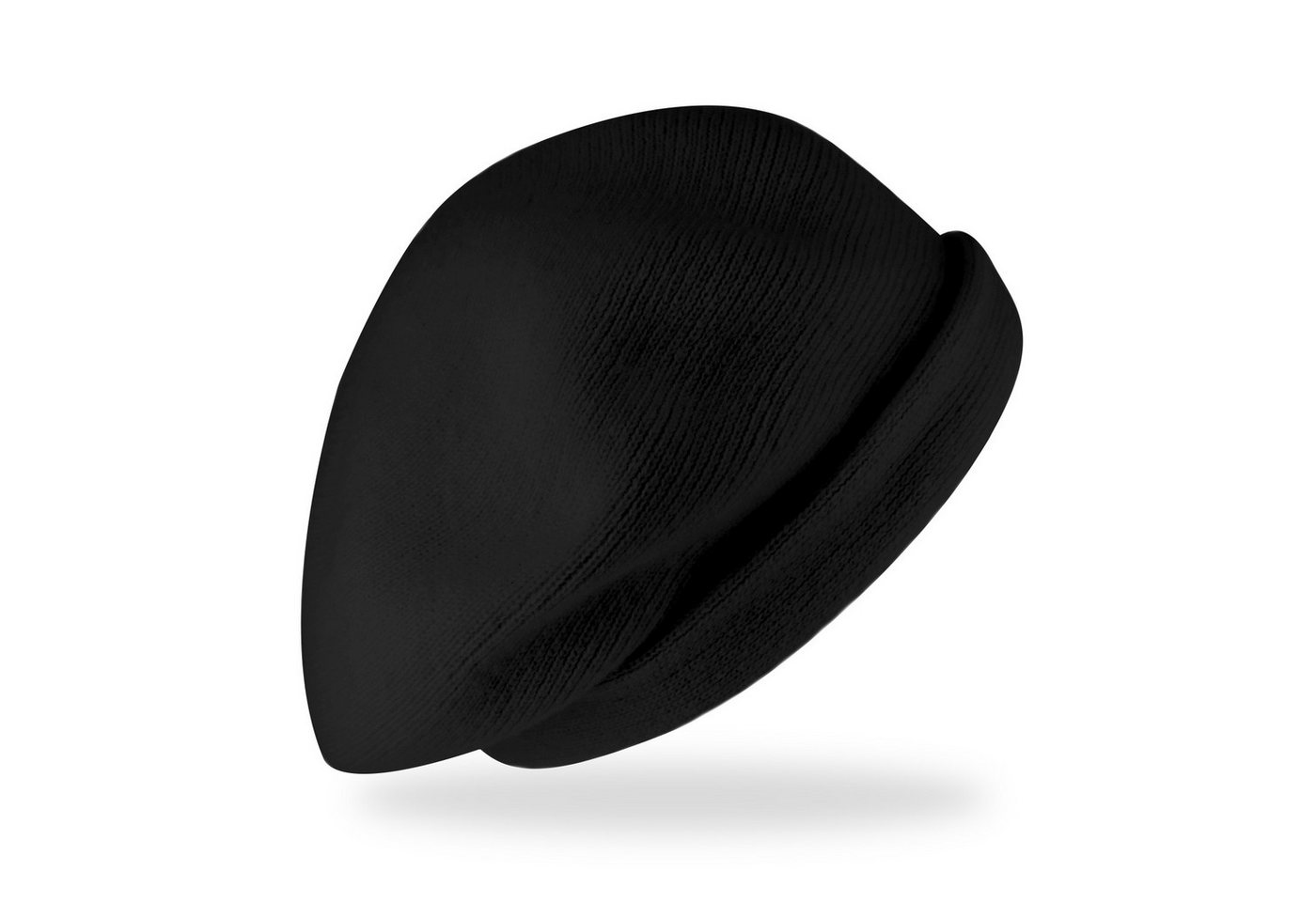 Fiebig Strickmütze Weiche Strickbaske aus Lammwolle unifarben für Damen von Fiebig