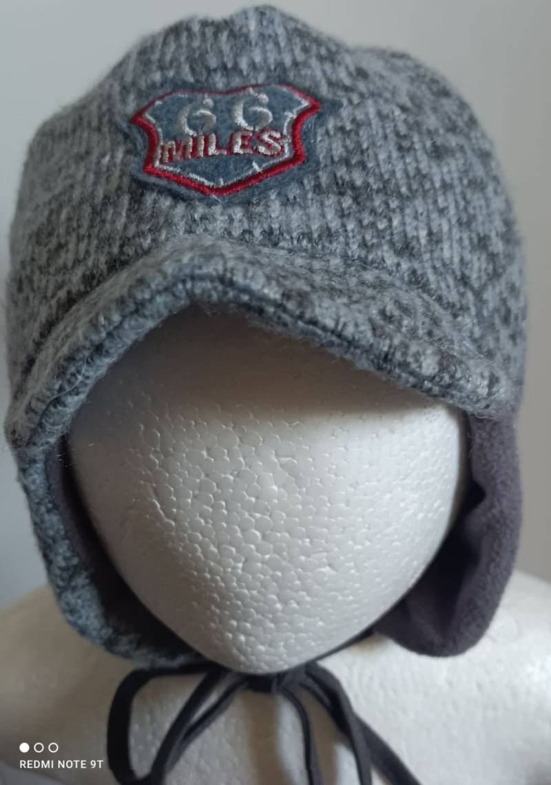 Fiebig Wintermütze Junge grau Wolle von Fiebig