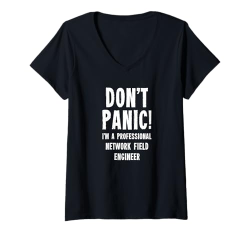 Damen Netzwerk-Feldingenieur T-Shirt mit V-Ausschnitt Damen Netzwerk-Feldingenieur T-Shirt mit V-Ausschnitt von Field Network Team T-Shirts & Gifts