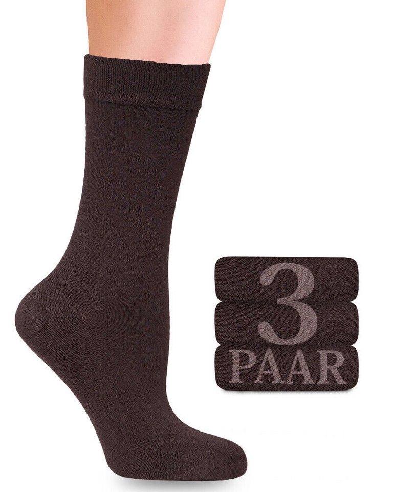 Fiera Besa Businesssocken (3 Paar) Damen Socken mit Lycra Komfortnaht, elastische Socken von Fiera Besa