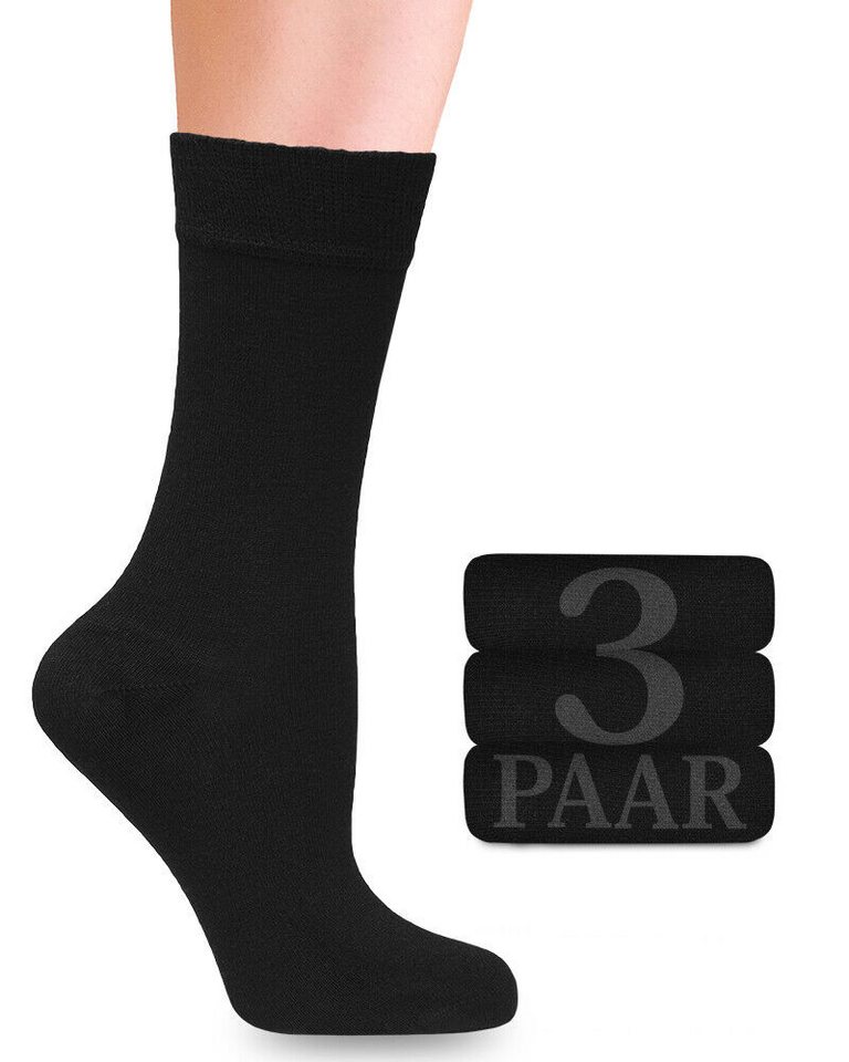 Fiera Besa Businesssocken (3 Paar) Damen Socken mit Lycra Komfortnaht, elastische Socken von Fiera Besa