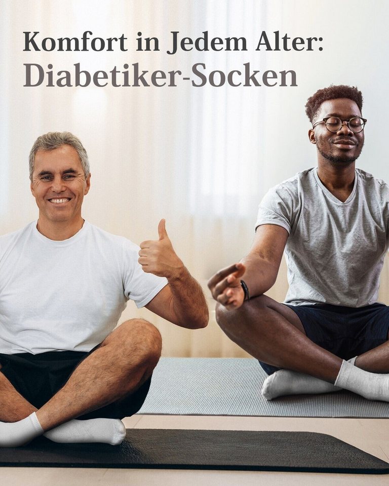 Fiera Besa Diabetikersocken mit Lycra für Herren: Knöchelhoch, ohne Bund von Fiera Besa