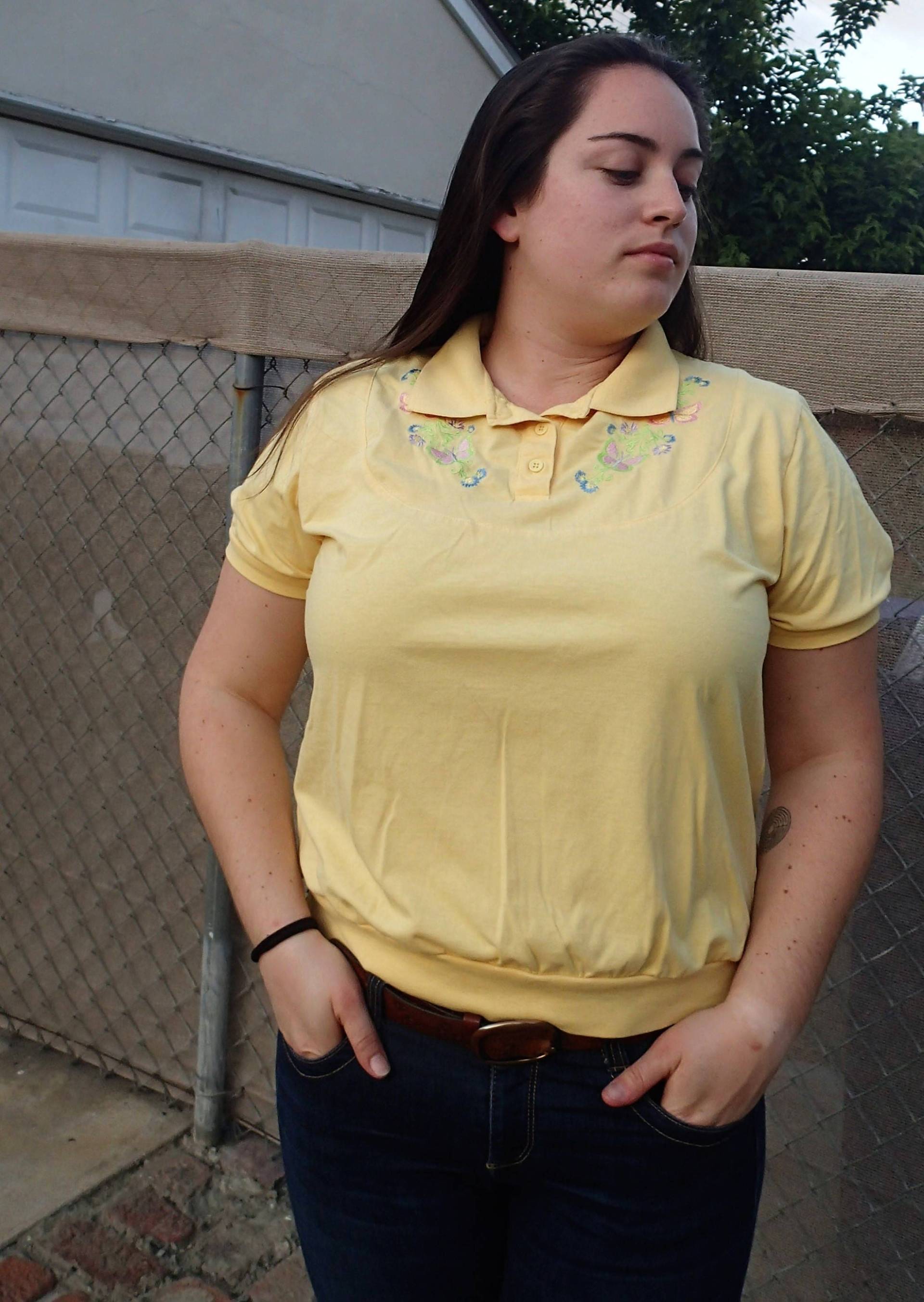 Mädchenhaft Jahrgang Anthony Richards Gelben Schmetterling Polo von FierceFrillsBoutique