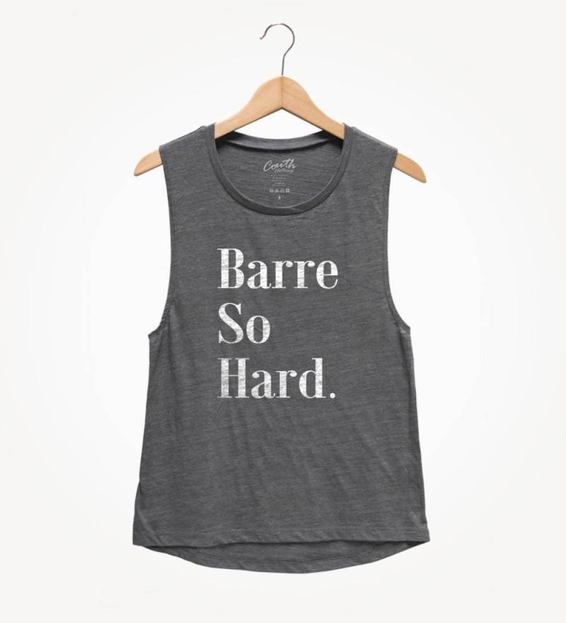 Barre So Hard Muskel Tank Top Frauen Workout Shirt von FierceTankDesign