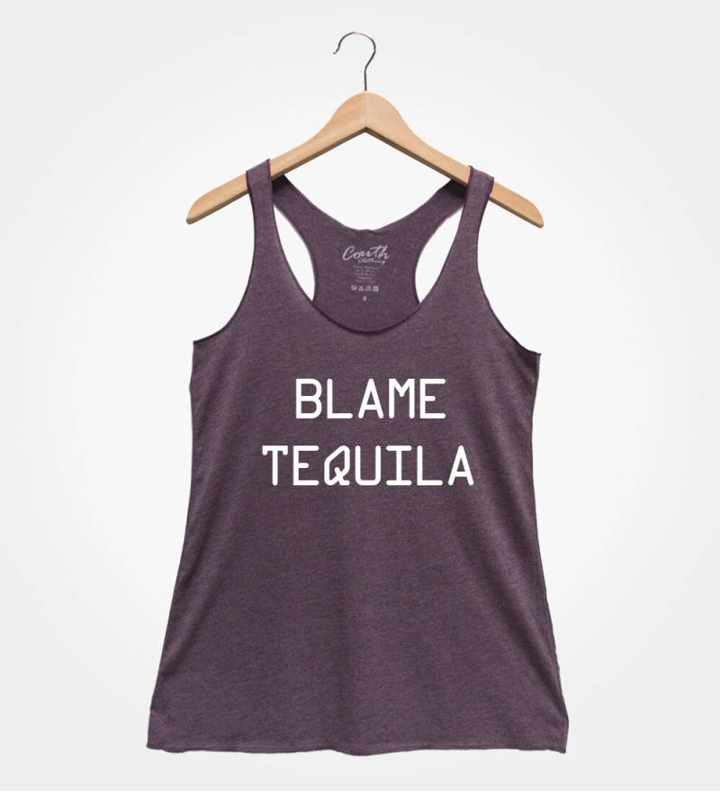 Blame Tequila Frauen Tank Top Cinco De Mayo Party Shirt von FierceTankDesign