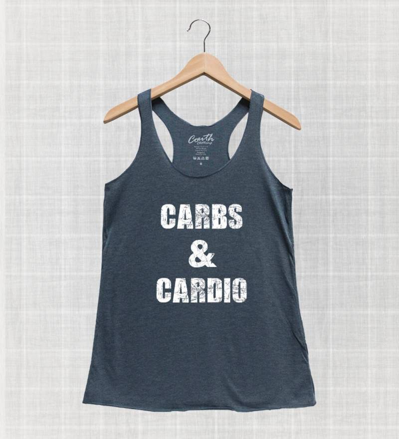 Carbs & Cardio Damen Triblend Racerback Trainings-Tanktop von FierceTankDesign