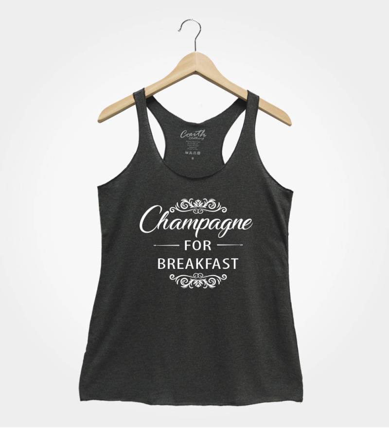 Champagner Zum Frühstück Tank Top - Frauen-Party-Urlaub-Top von FierceTankDesign