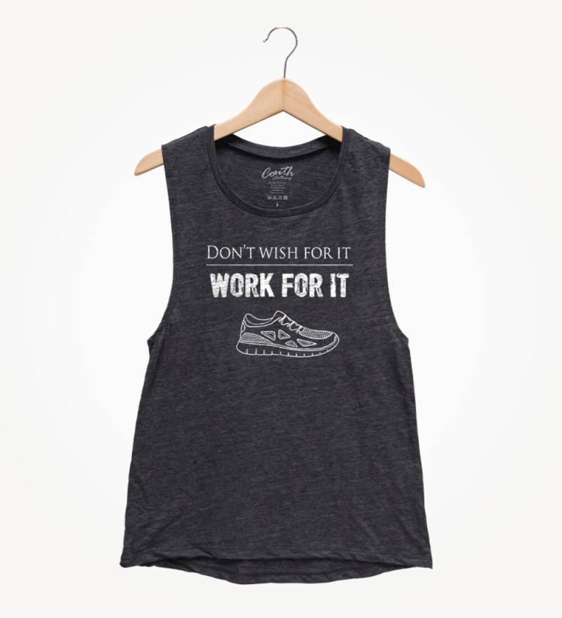 Frauen "Work For It' Muskel Tank Top - Fitness Bekleidung von FierceTankDesign