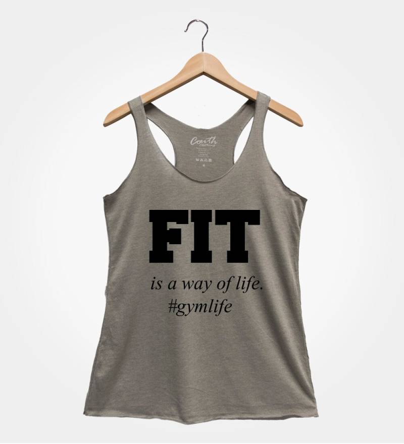Fit Ist Ein Way Of Life Tank Top - Damen Gym Workout Shirt von FierceTankDesign