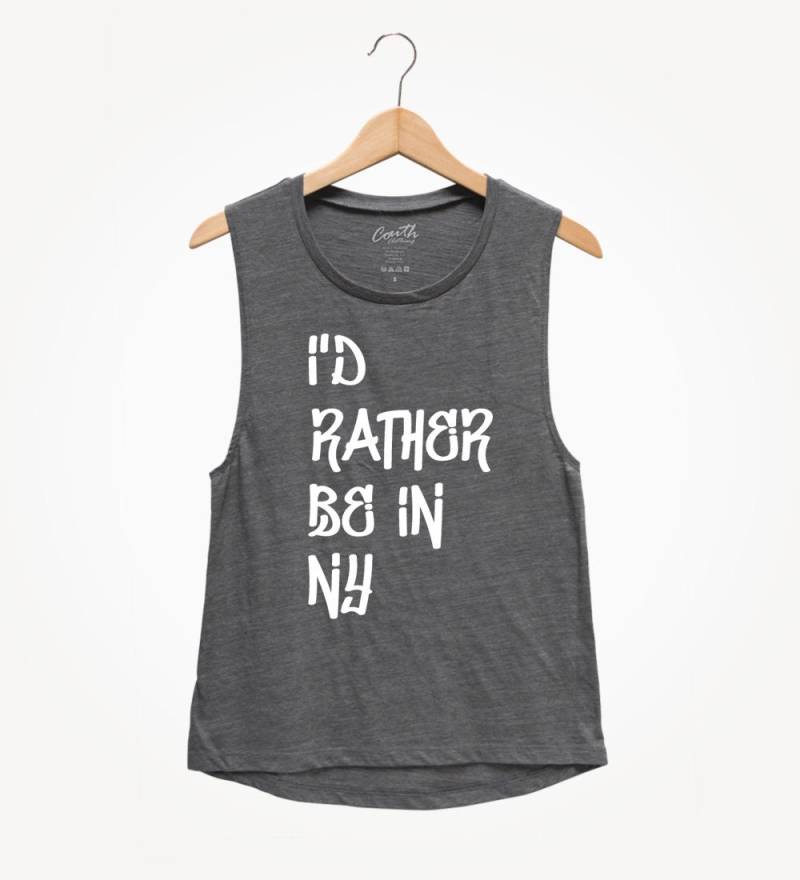 I'd Lieber Be in Ny Muskel Tank Top - Frauen Urlaub Shirt von FierceTankDesign