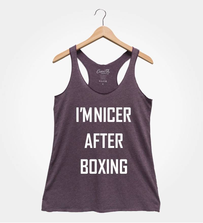 I'm Nicer After Boxing Tank Top - Frauen Fitness Shirt von FierceTankDesign