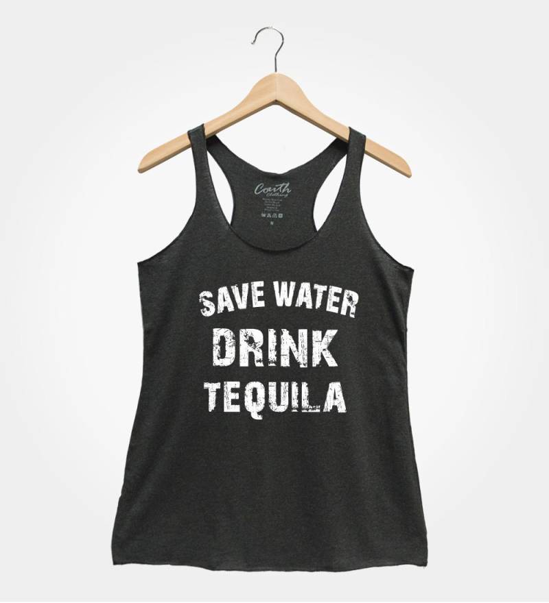 Save Water Drink Tequila Tank Top Cinco De Mayo Damen Grafik-T-Shirt von FierceTankDesign