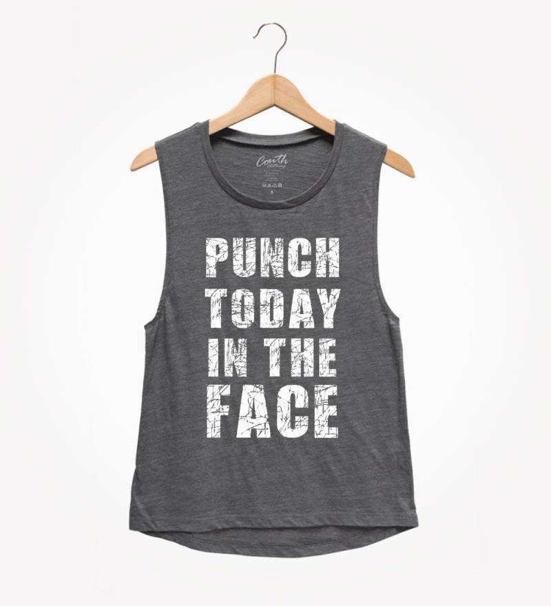Schlag Heute Im Gesicht Muskel Tank Damen Workout Gym Bekleidung von FierceTankDesign