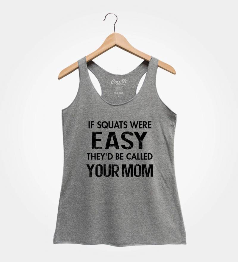 Squats Mom Lustiges Frauen Tank Top Fitnessstudio Workout Bekleidung von FierceTankDesign