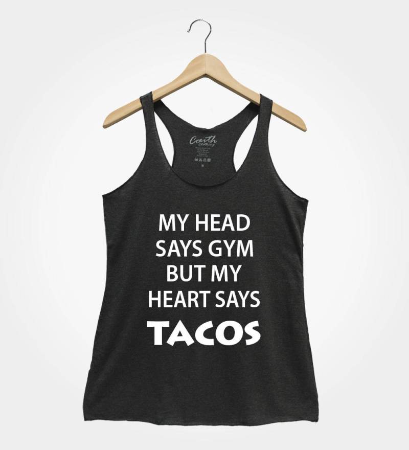Tacos Gym Tank Top Lustiges Frauen Trainings-Shirt von FierceTankDesign