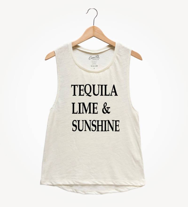 Tequila Lime Sunshine Muskel-T-Shirt Frauen-Party-Tanktop von FierceTankDesign