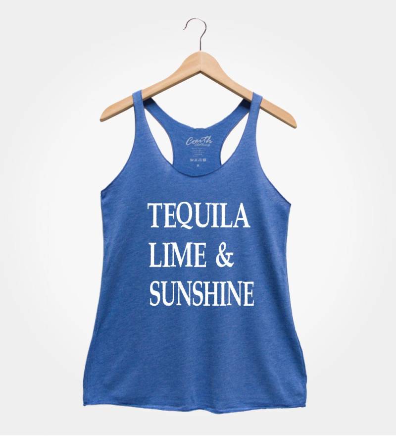 Tequila Lime Sunshine Tank Top Damen Grafik-T-Shirt von FierceTankDesign