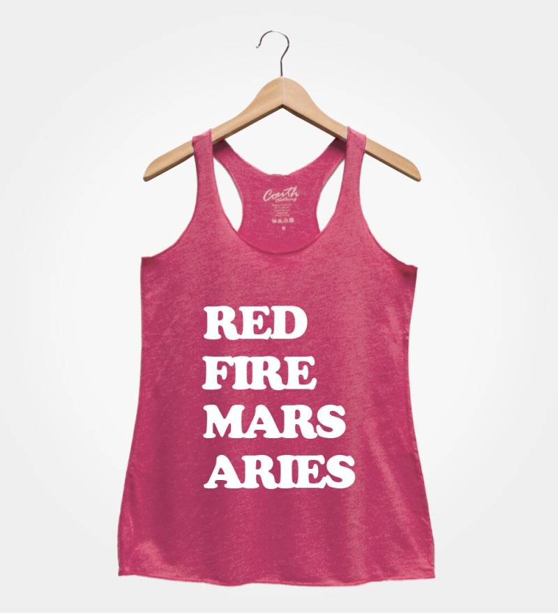 Widder Sternzeichen Racerback Tank Top Damen Geburtstagsgeschenk von FierceTankDesign