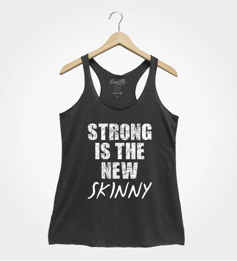 stark Ist Das Neue Skinny Racerback Tank Top Frauen Workout Gym Shirt von FierceTankDesign
