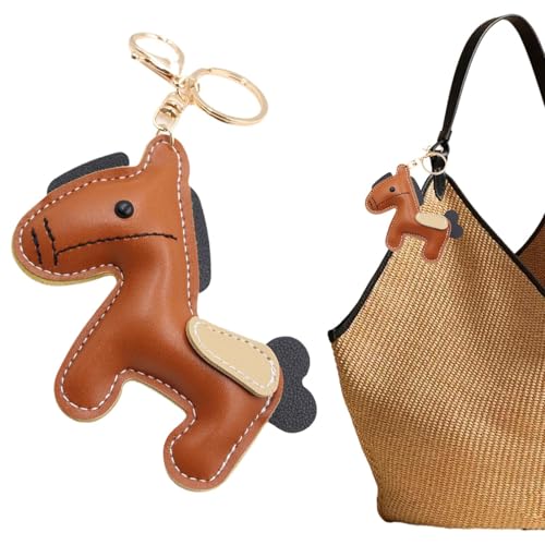 Fierudeng Horse Keychain Leder - Leder Pferdschlüsselanhänger - Pferdesformanhänger Für Taschen Kann Die Schönheit Ihrer Dekoration Verbessern Und Auch Als Einzigartiges Geschenk Geeignet Sind von Fierudeng