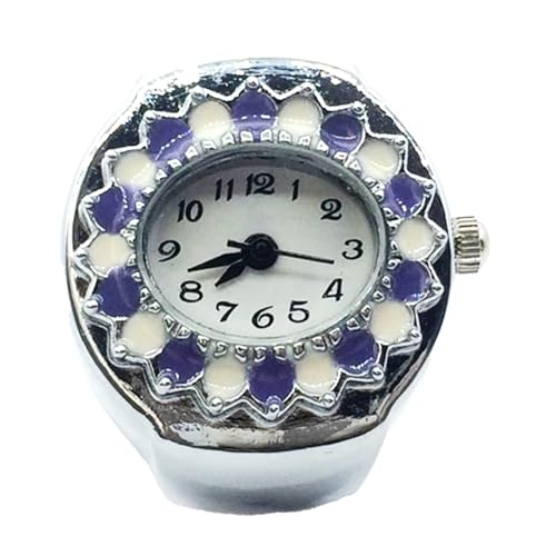 Fierudeng Ring ansehen, Ringe für Frauen Finger - Frauen Männer Finger Ring Uhr,Vintage Innovative Uhrenschmuck mit präziser Zeitmessung für Freunde und Kollegen von Fierudeng