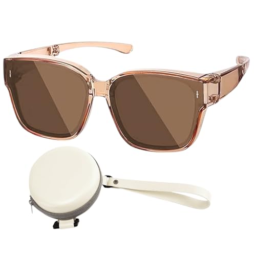 Fierudeng Sonnenbrille Als Überbrille,UV Schutz Klappbare Sonnenbrille | Tragbare Brillen Unisex Sport Radfahren Angeln Outdoor Reisen Wandern von Fierudeng