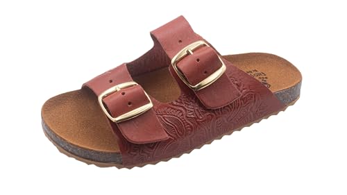 Fiesta Brands Mexikanische Huaraches Sandalen für Damen, 2-Riemenschnalle, verstellbar, Fußgewölbeunterstützung, rutschfeste Gummisohle, Braun, 37.5 EU Fiesta Brands Mexikanische Huaraches Sandalen für Damen, 2-Riemenschnalle, verstellbar, Fußgewölbeunterstützung, rutschfeste Gummisohle, Braun, 37.5 EU von Fiesta Brands