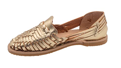 Fiesta Brands Mexikanische Sandalen Boho Huaraches Mexicanos Para Mujer Damen Leder Handwerker Schuhe, Goldfarben, 40.5 EU Fiesta Brands Mexikanische Sandalen Boho Huaraches Mexicanos Para Mujer Damen Leder Handwerker Schuhe, Goldfarben, 40.5 EU von Fiesta Brands