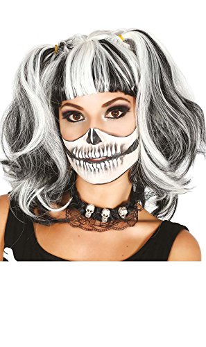 Guirca Perücke Zöpfe Schwarz und Weiß von FIESTAS GUIRCA